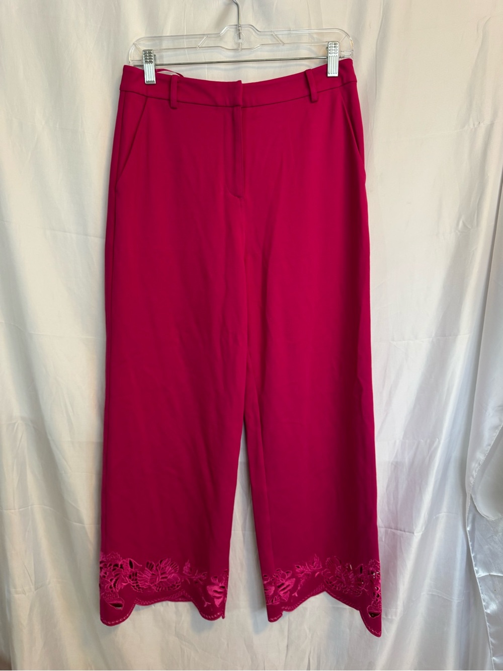 Christy Lynn Charles Pant Plum Embroidered Hem Size 6